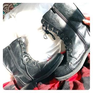 Rustic looking combat  boots